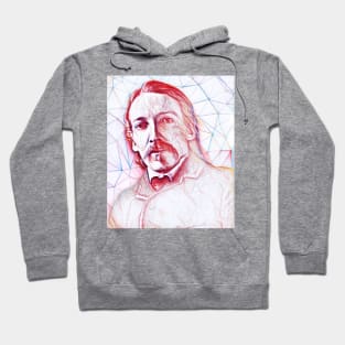 Robert Louis Stevenson Portrait | Robert Louis Stevenson Artwork Line Art Hoodie